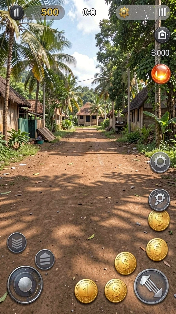 666f - Tangkapan layar menampilkan dunia yang penuh warna di 666F.